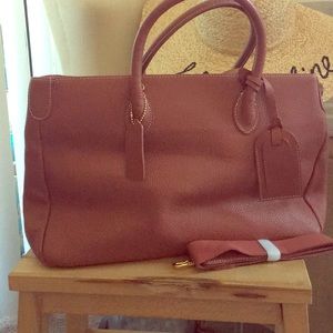 JMcLaughlin large brown leather tote